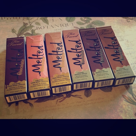 6 Pc Set of TOO FACED Melted Chocolate Lipsticks! - Picture 1 of 4