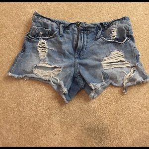 Cheeky denim shorts
