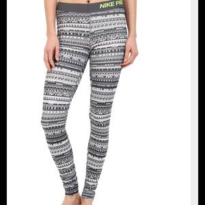 Nike Pro Warm 8Bit Gray Leggings S