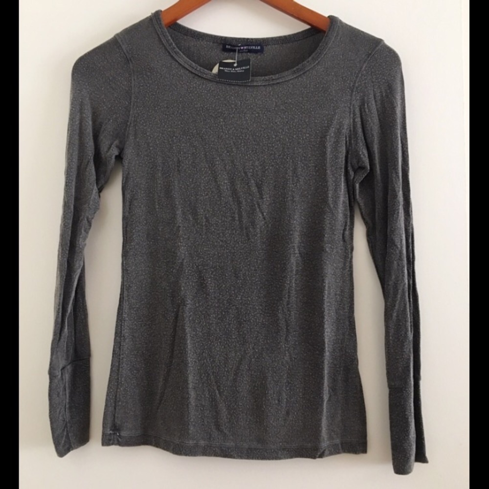 Brandy Melville Gray Long-sleeved Tee