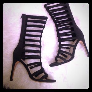 Aldo black high strappy brand new heels! Size 5