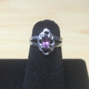 Purple Stone Child's Sterling Silver Ring