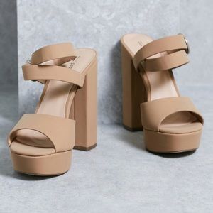 ASOS | Shoes | Nude Chunky Heel Sandals | Poshmark