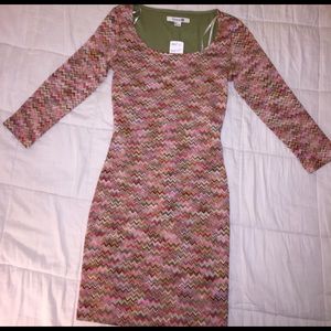 Bodycon textured knit dress - quartersleeve