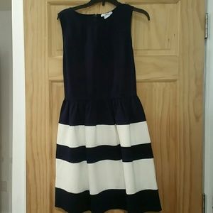 Blue and White Bar III Mini Dress