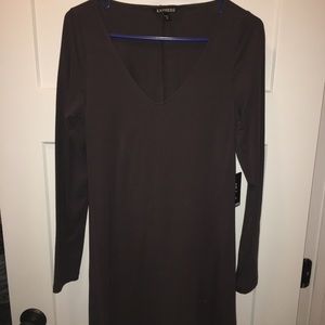 Long sleeve grey dress