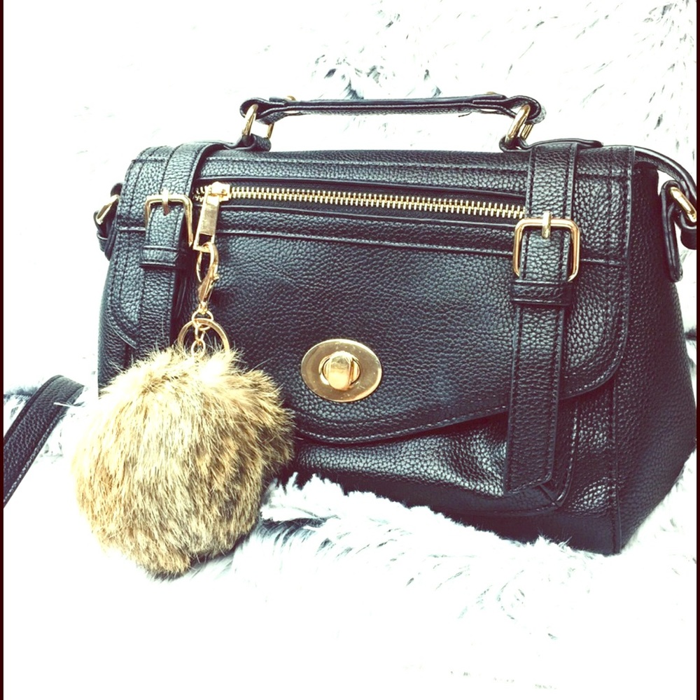Sable ball faux fur keychain