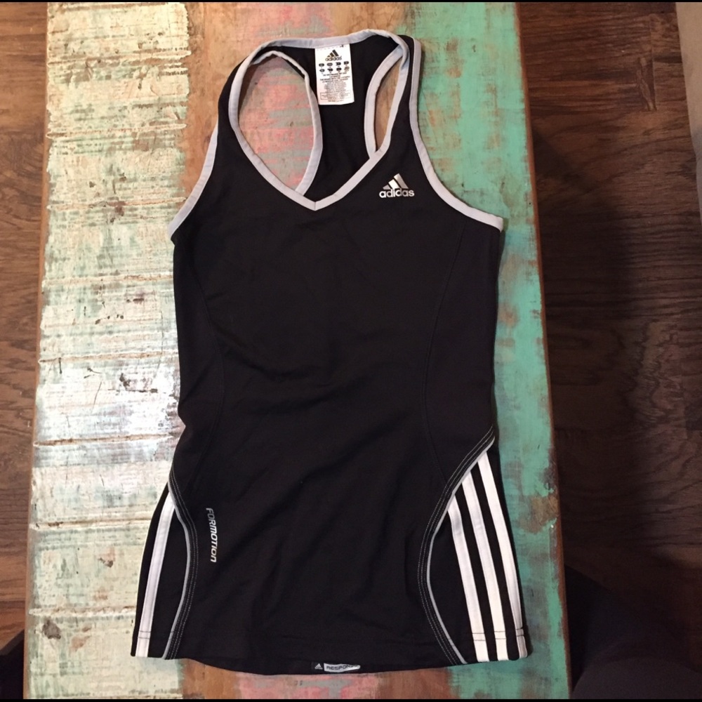 Black and White Adidas Workout/Yoga Tank