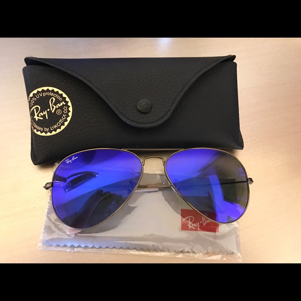 RayBan Aviator Flash Lenses - violet mirror