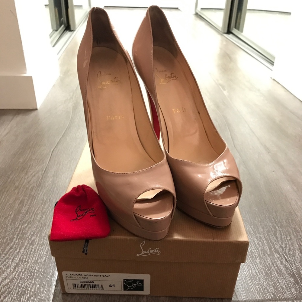 Christian Louboutin Alta Dana 140 patent calf