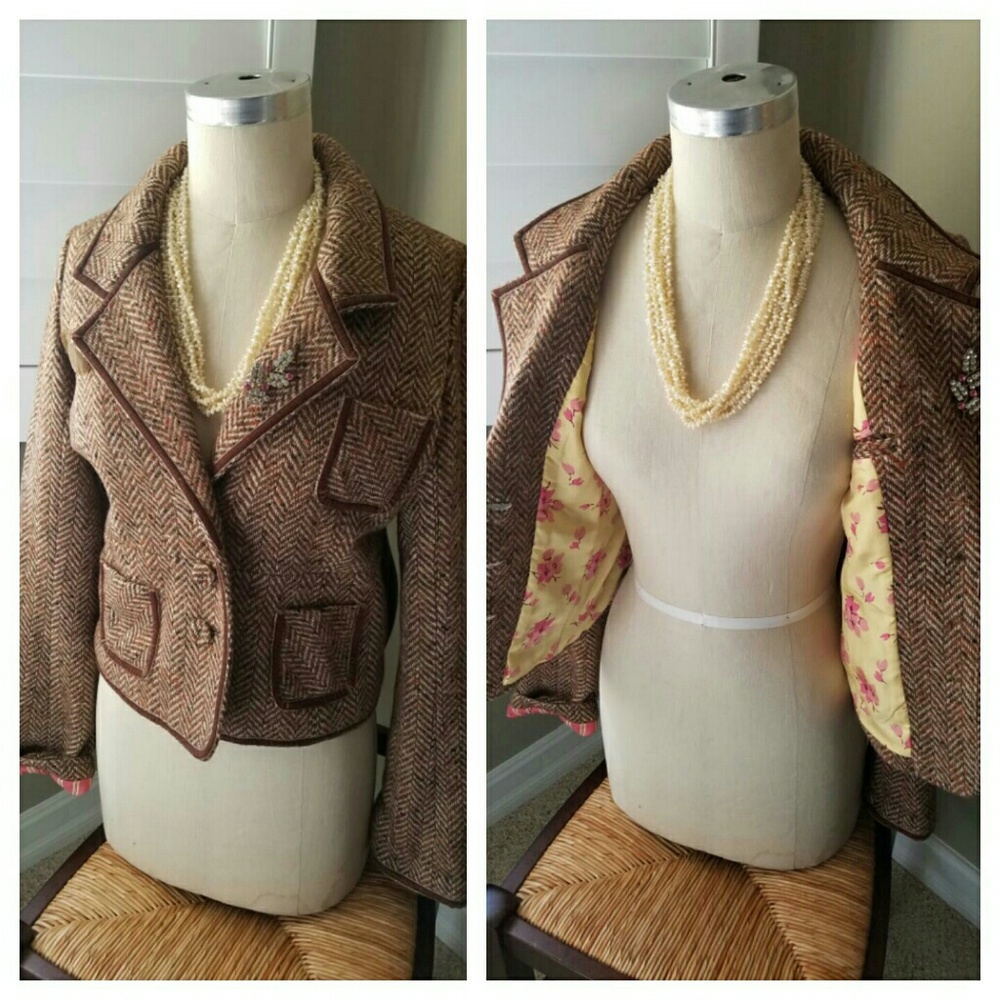 Adorable Chevron Tweed Blazer