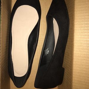 ASOS BLACK POINTED FLATS