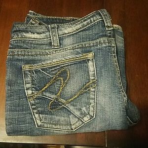 Womens silver boot cut jeans