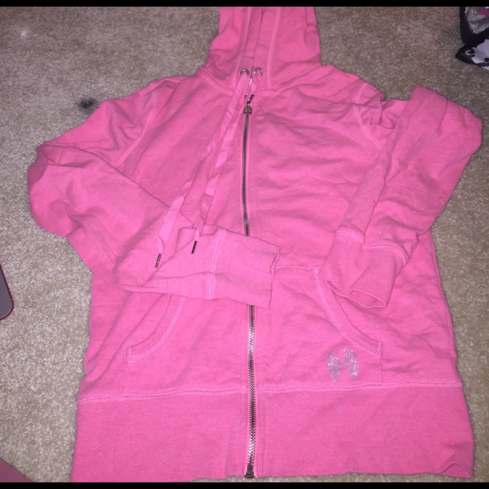 VS PINK ZIP UP HOODIE