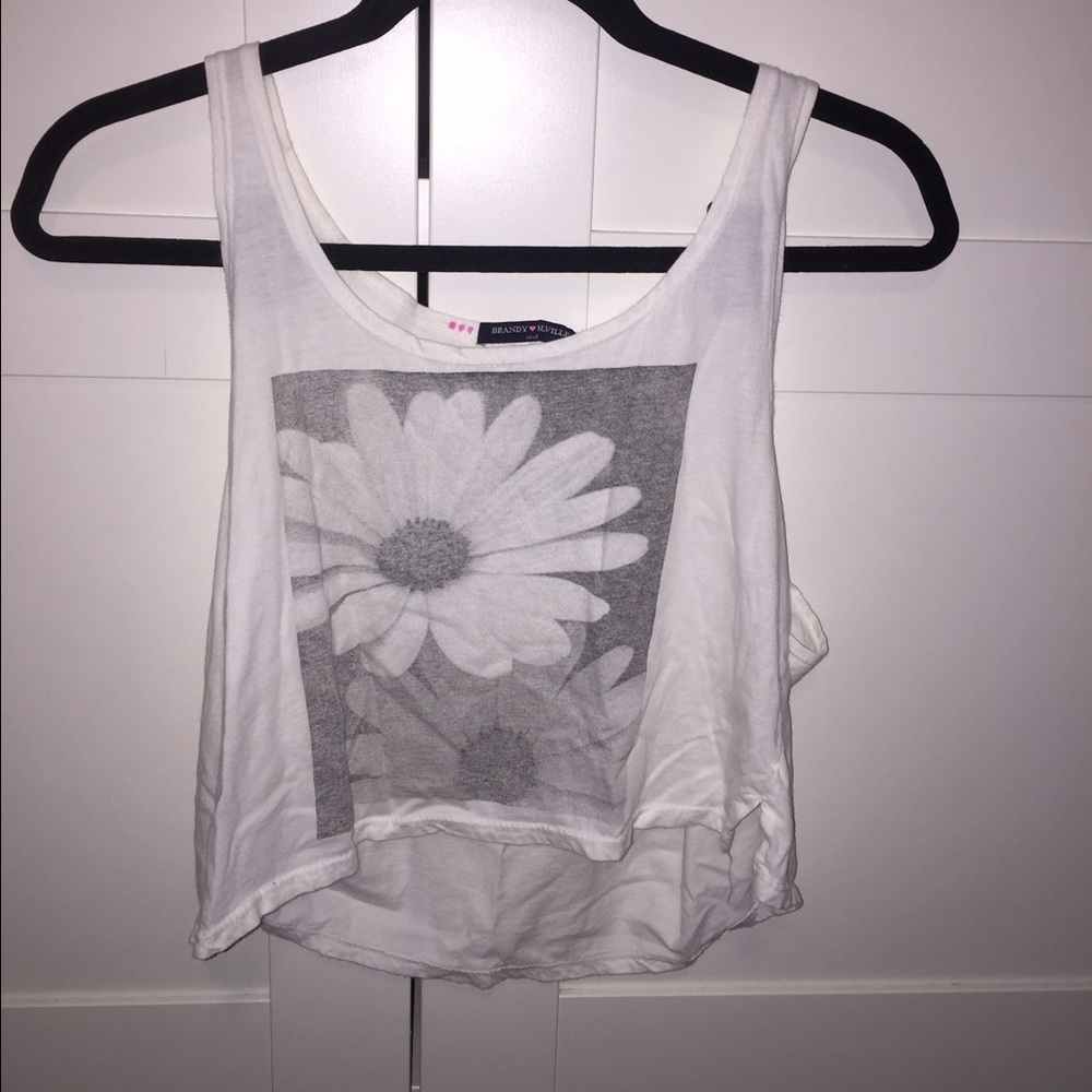 Flower print crop top - Brandy Melville