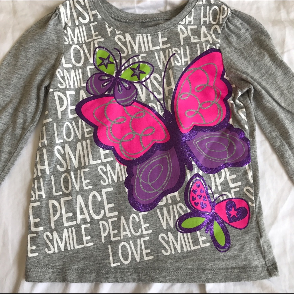 Toddler butterfly top