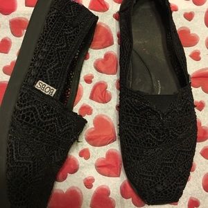 Black mesh lace flat for the summer