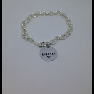 custom hand stamped bracelet