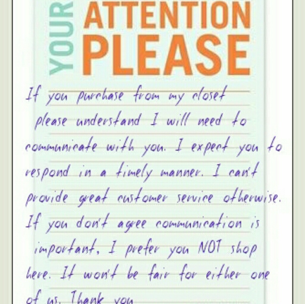 BEFORE YOU purchase. PLEASE READ. Because I WILL CANCEL your order! TY