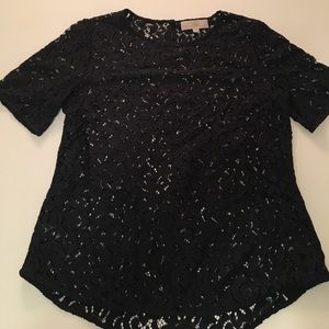 Navy Lace top / Ann Taylor Loft