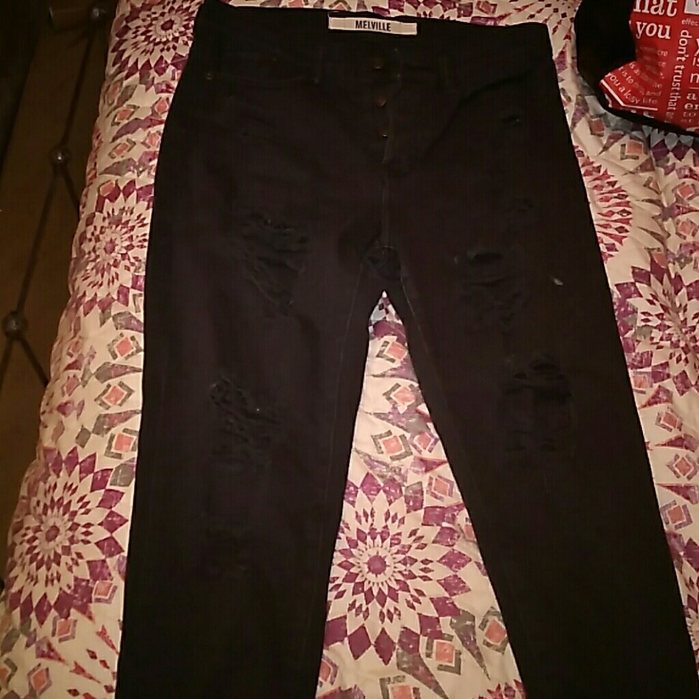 Brandy Melville Black holy jeans