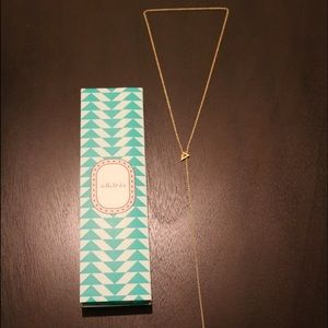 Stella and Dot Gold Triangle Lariat Necklace