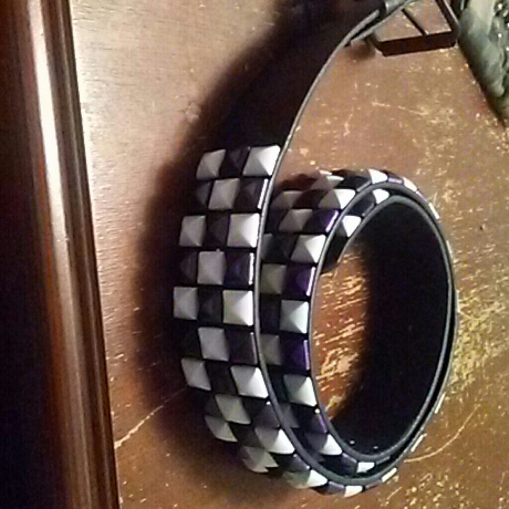 Purple white checkered belt