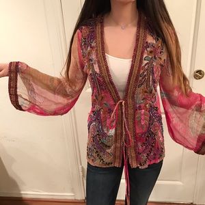 A gorgeous colorful sheer top