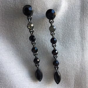 Black stone earrings