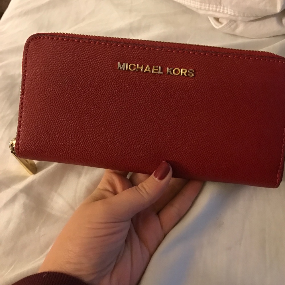 Red Michael Kors Wallet