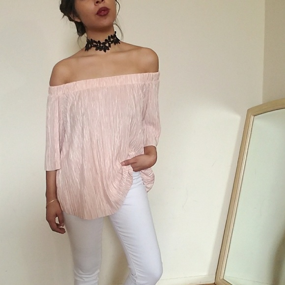 FORGET ME NOT BLUSH OFF SHOULDER TOP - Picture 3 of 3