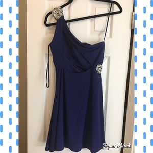 Timeless navy blue elegant dress