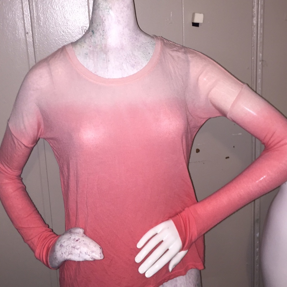 Ombré peach long sleeve