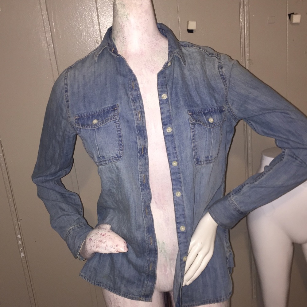 Denim button down shirt