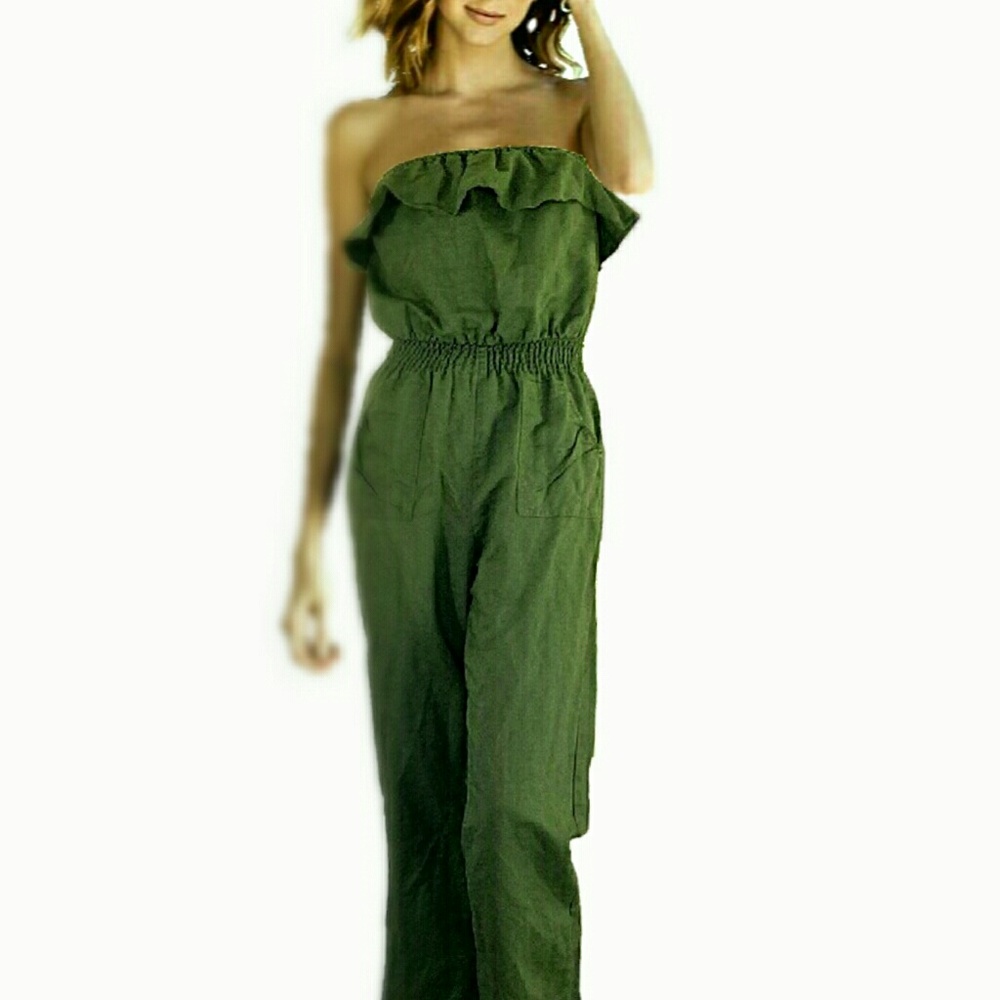 Boho Sleeveless Green Jumper