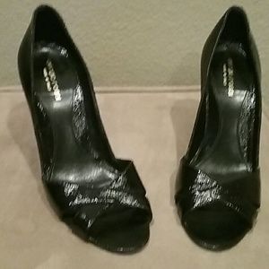 SERGIO ROSSI black sandals 4 inch heels