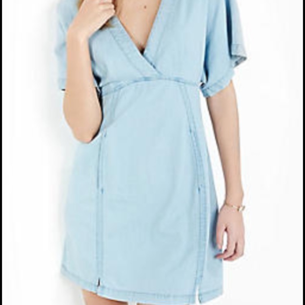 Express Denim Short Kimono Dress