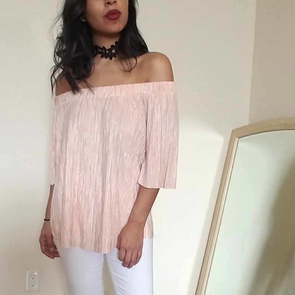 FORGET ME NOT BLACK OFF SHOULDER TOP - Picture 7 of 8