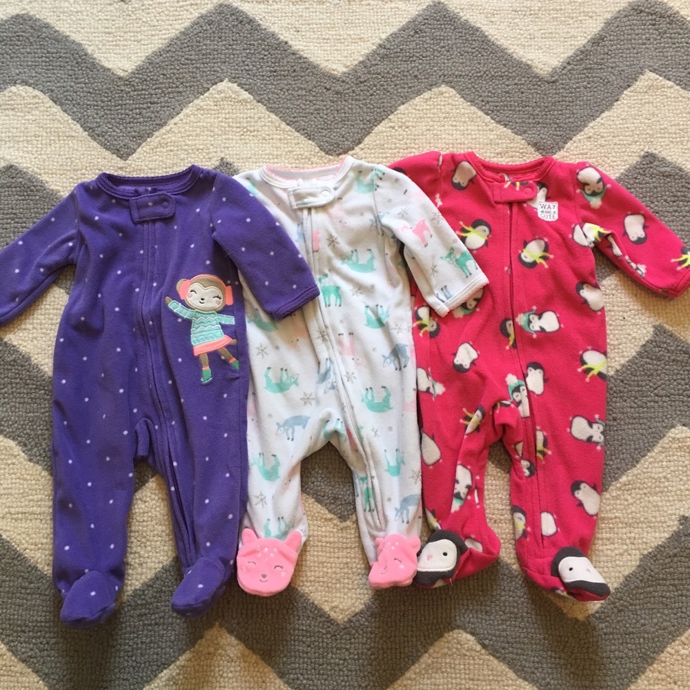 Newborn fleece pajamas