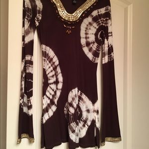 Worn once INC Tie dye brown shirt