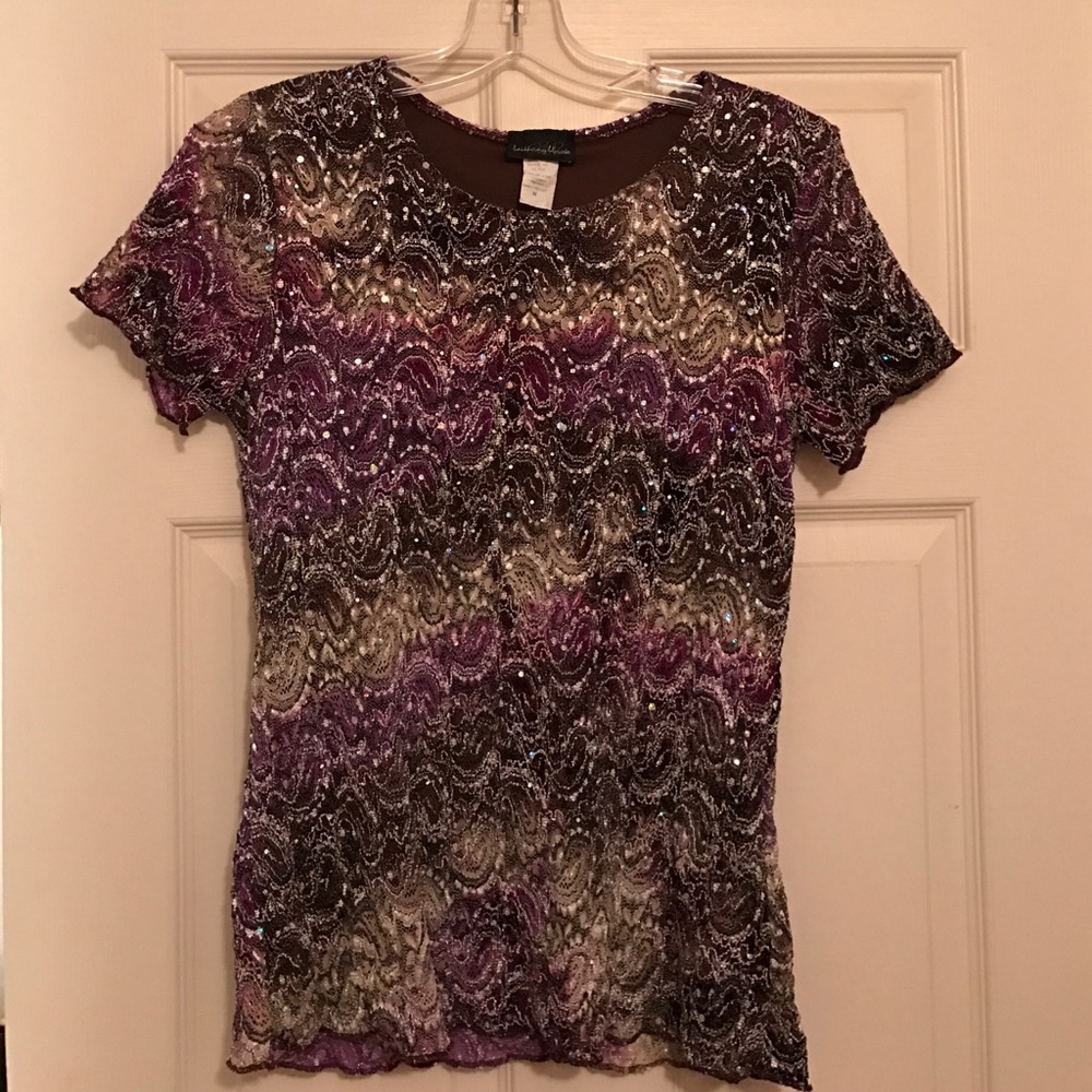 Sequined top.