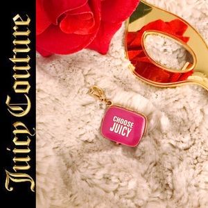 2004 Juicy Couture Pink Mint Tin Charm w/ Gems