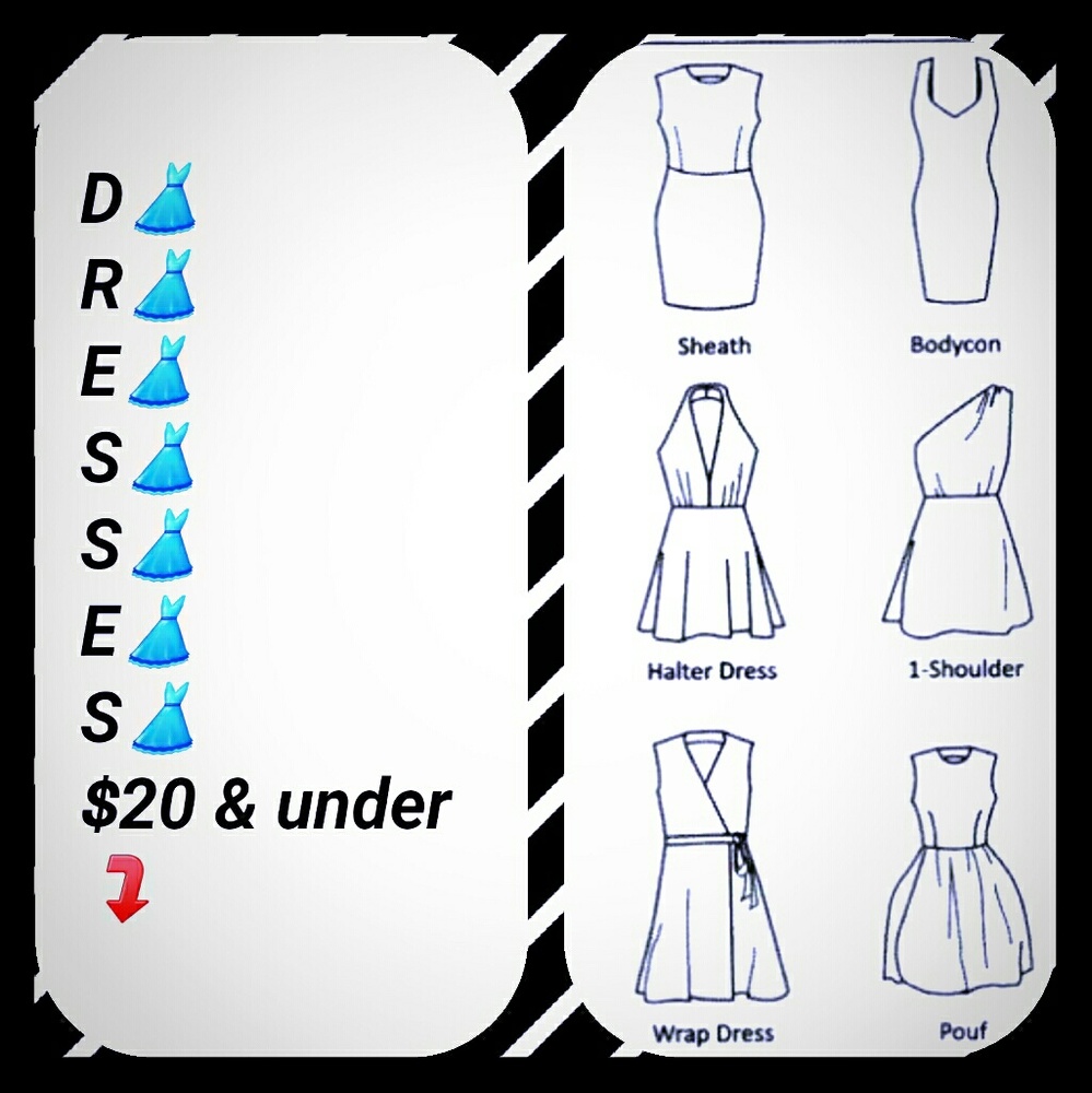 Dresses and skirts $20 & under!