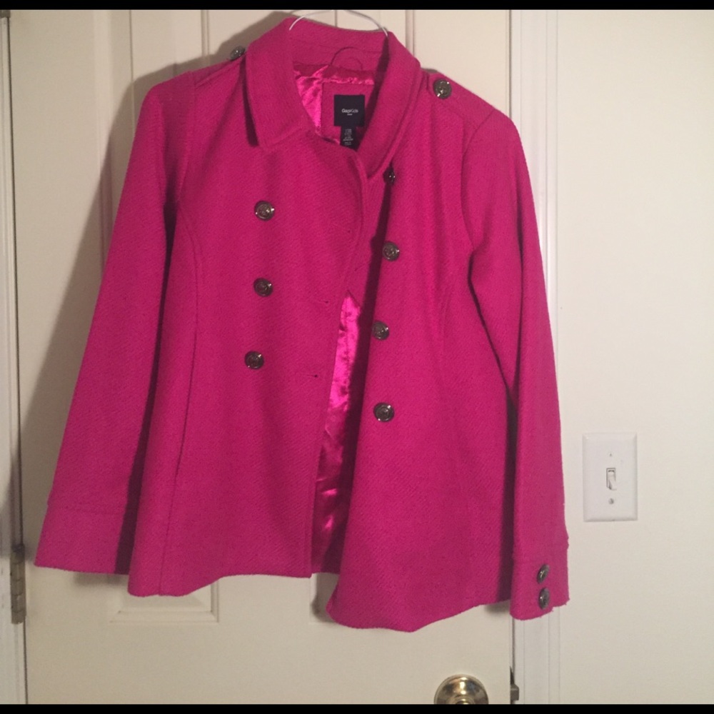 Unworn magenta gap kids coat