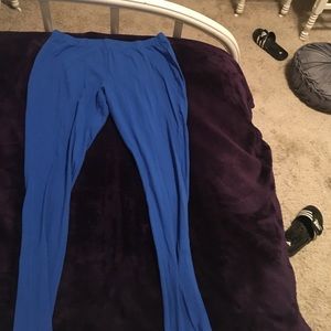 95% cotton blue leggings & PINK grey a&m leggings