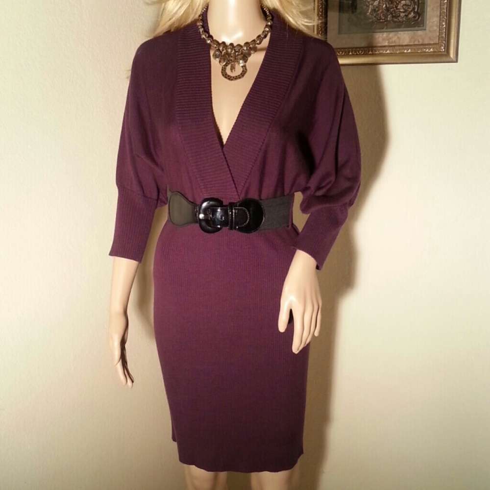 Purple Teeze Me Sweater Dress