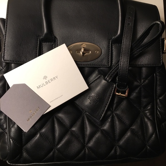 Mulberry Quilted Tote w/ Back Straps - Picture 2 of 4