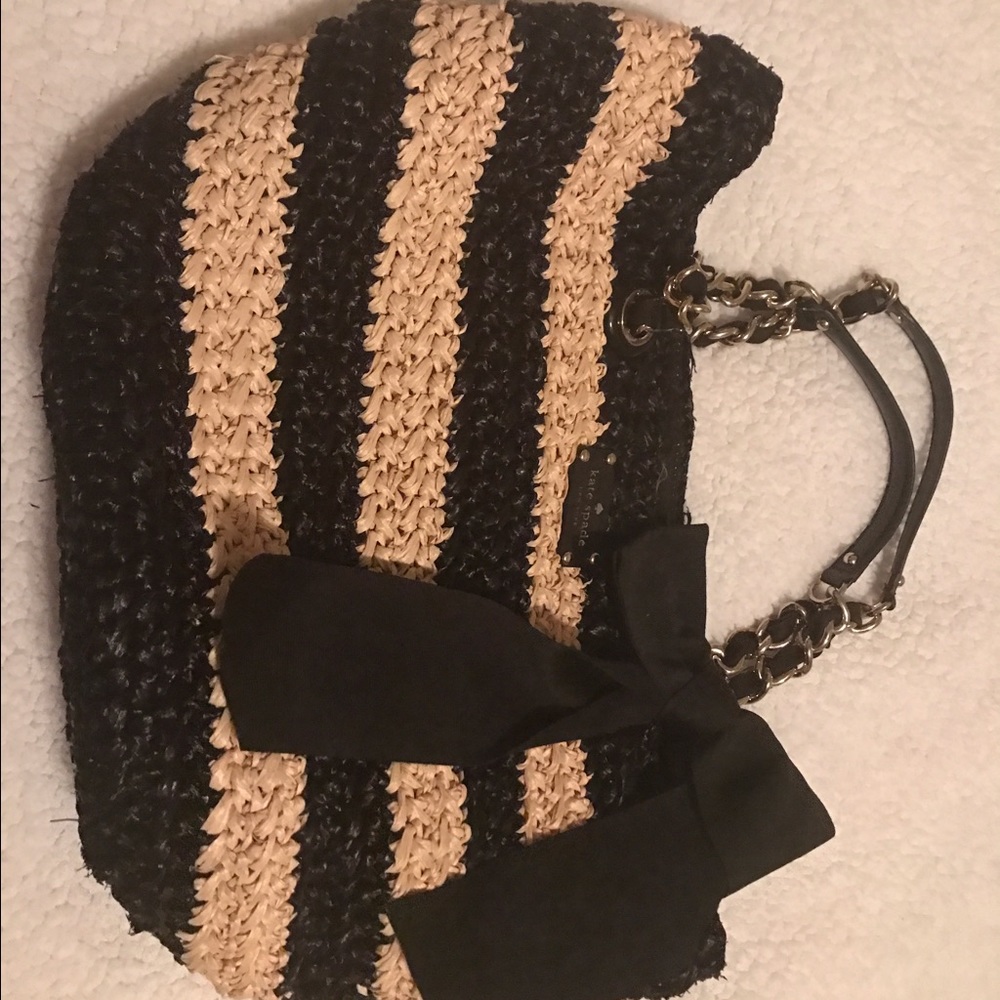 Kate Spade straw tote with bow