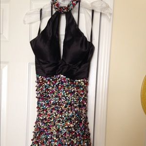 Terani Prom Dress Size 2, Multi-colored, Short