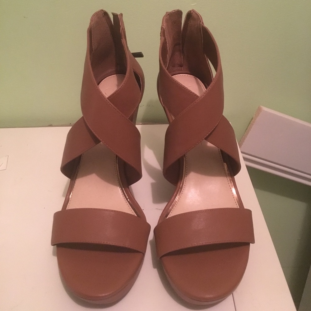 Brown Strappy Wedges